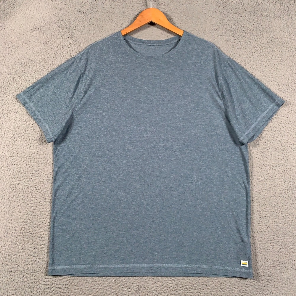 Vuori Strato Tech Tee T-Shirt Men's 3XL Blue Heather Short Sleeve Performance